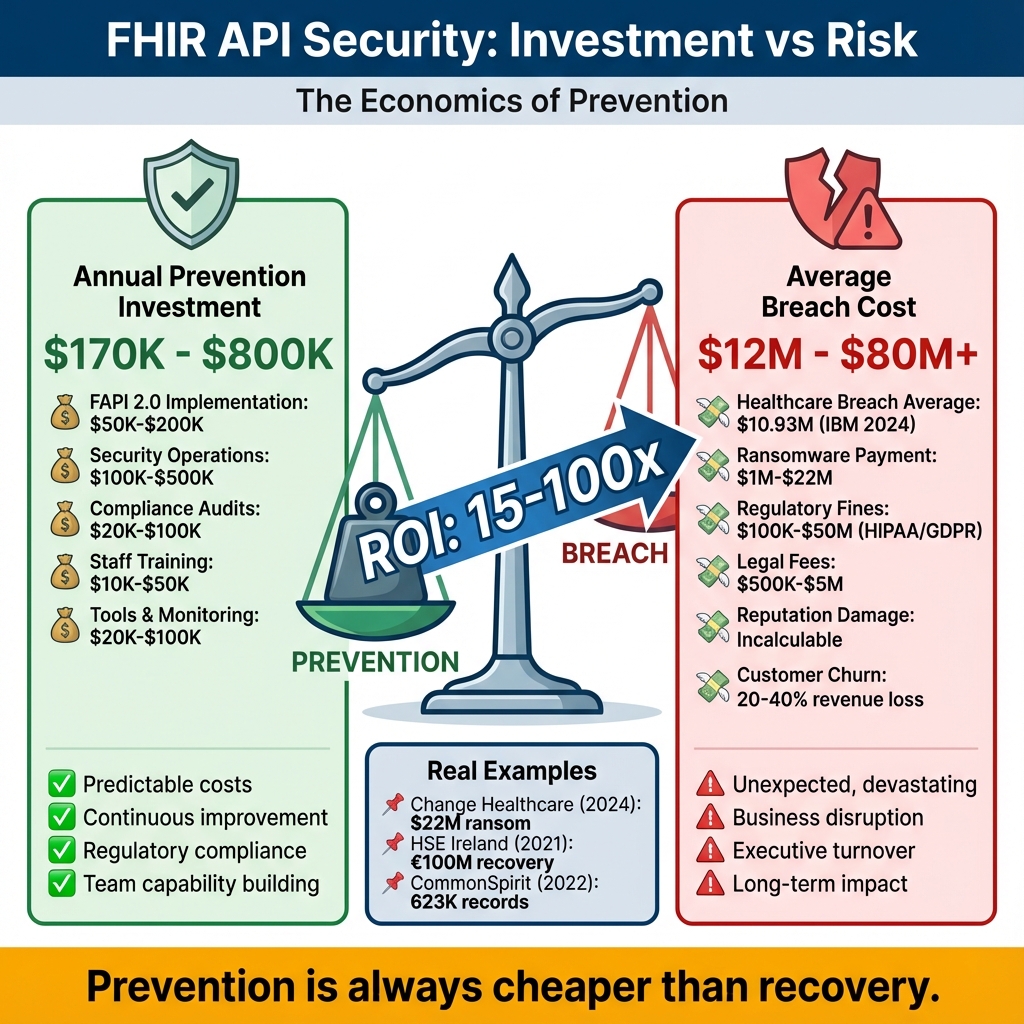 Security Investment vs Breach Cost Comparison