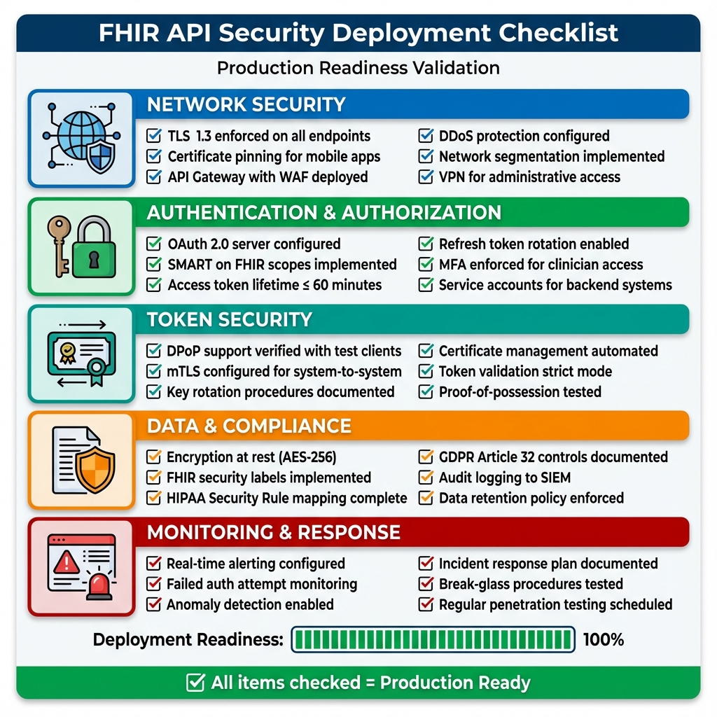 FHIR API Security Deployment Checklist