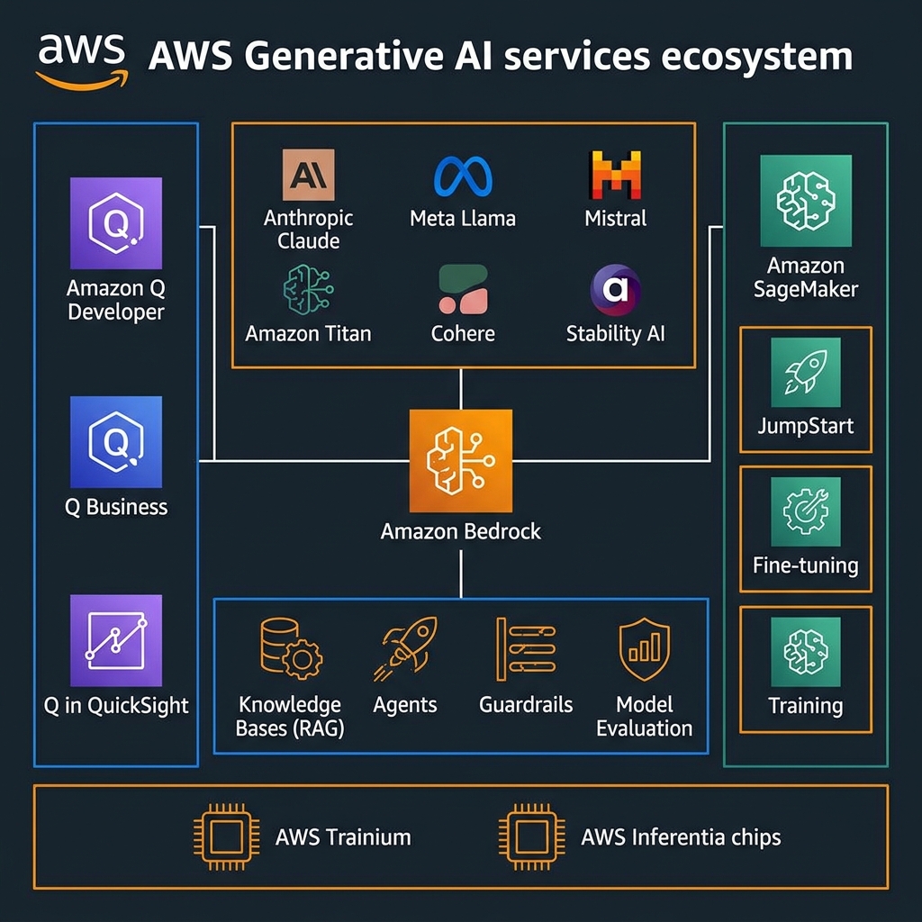 AWS Generative AI Services Ecosystem 2025