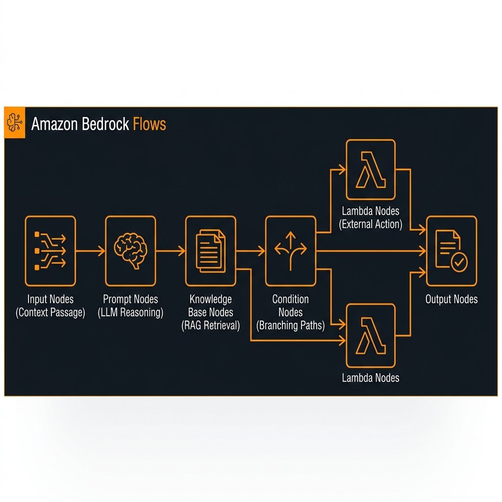 Bedrock Flows graph node orchestration architecture
