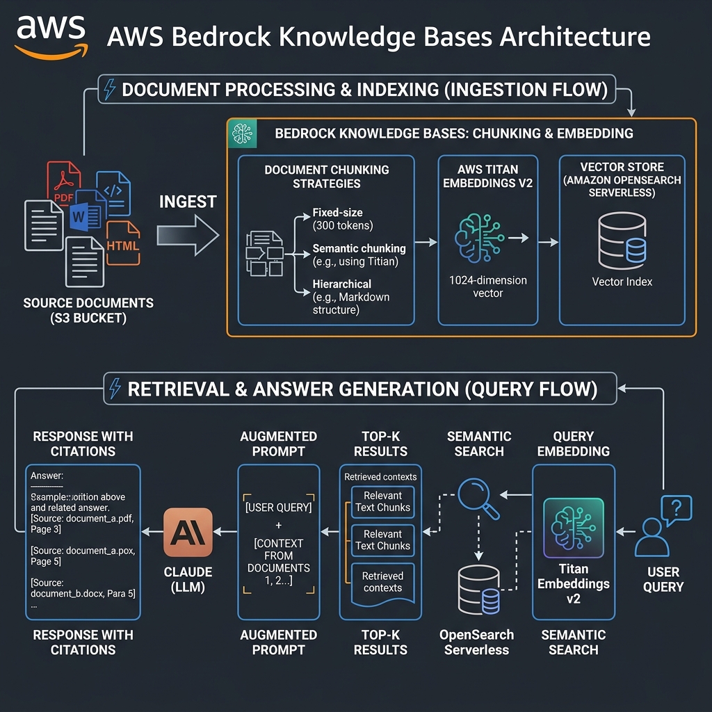 Bedrock Knowledge Bases chunking pipeline